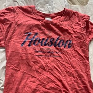 Pink Gildan Houston Texas T-Shirt